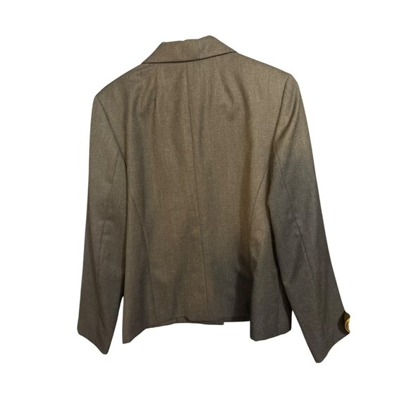 Pendleton Womens Virgin Wool Gray Blazer Jacket Size 12 - Picture 4 of 5